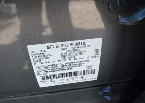 2023 Ford Explorer Xlt from USA, damaged, VIN 1FMSK8DH7PGB42800